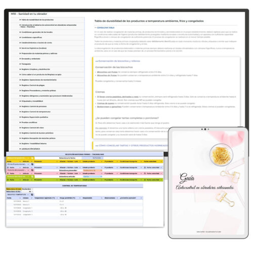 FORMACIÓN + PLANTILLAS - Autocontrol para obradores artesanales (APPCC)
